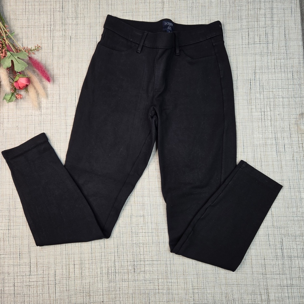 J.Crew Gigi Pant Black Skinny Slim Leg Stretch Trousers Women Size 4 Workwear